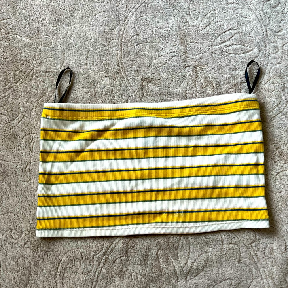 Striped crop top (bandeau)